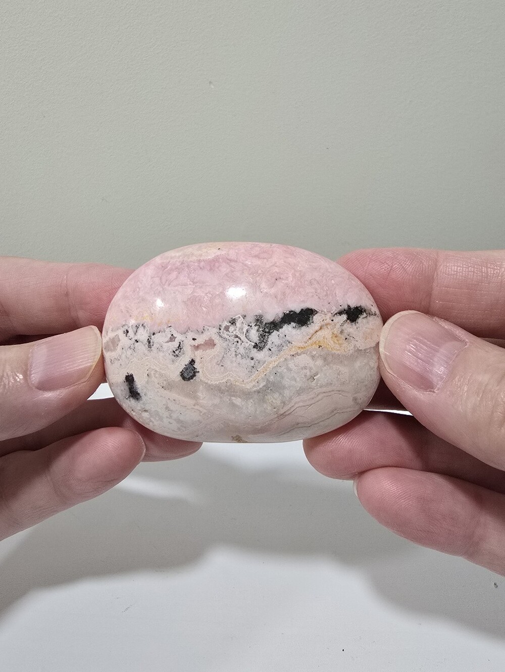 Rhodochrosite Crystal Palmstone #F